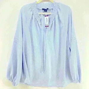2XL SOCIAL STANDARD by SANCTUARY Women Lightweight Light Blue Blouse NWT A60